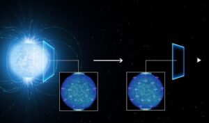 The polarisation of light emitted by a neutron star